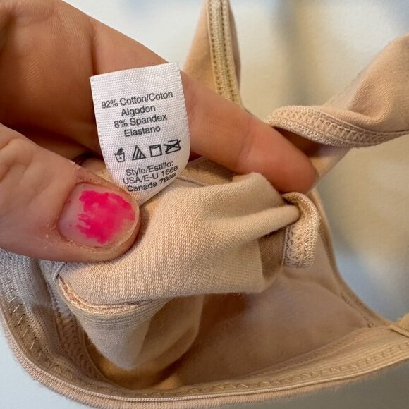 Jockey Front Clasp Bra Nude 38C Wireless Racer Back - Picture 8 of 8